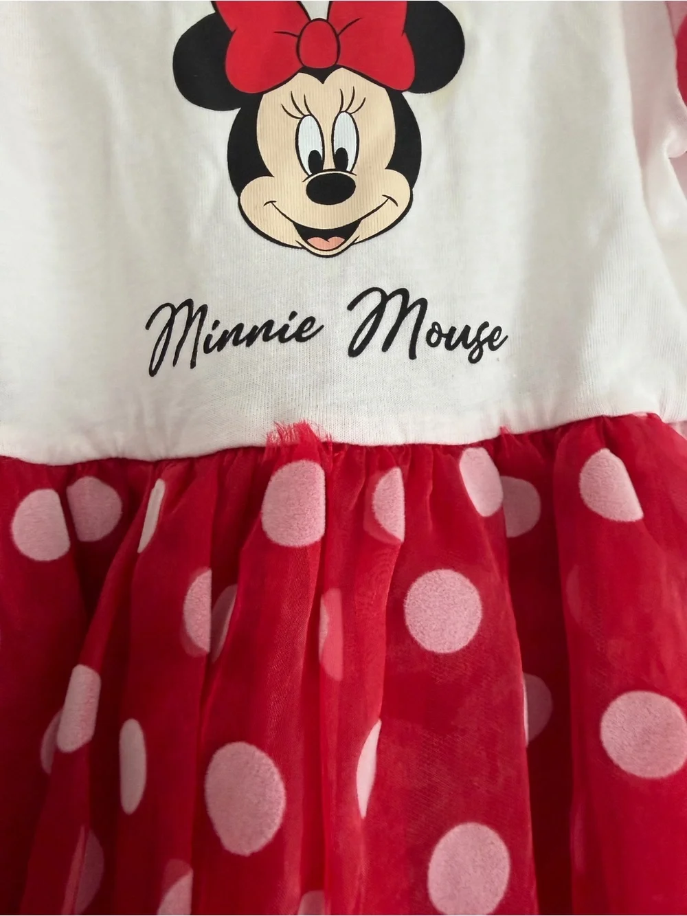 Minnie Mouse Red Polka Dot Tulle Dress for Kids
